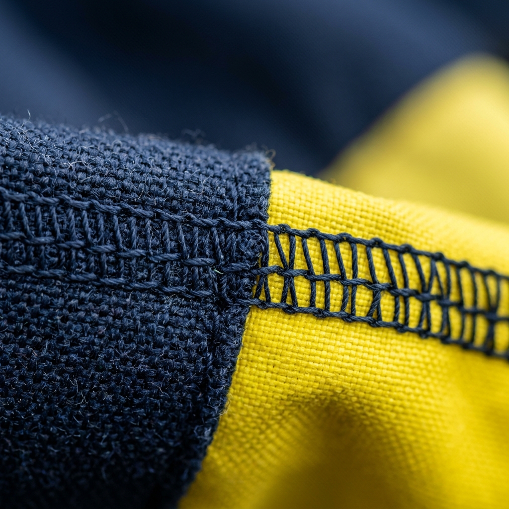 Detalle textil de alta calidad uniformes industriales